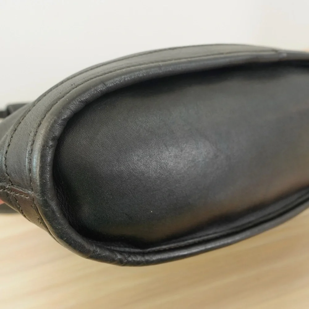 Coach Black Leather Tote Bag